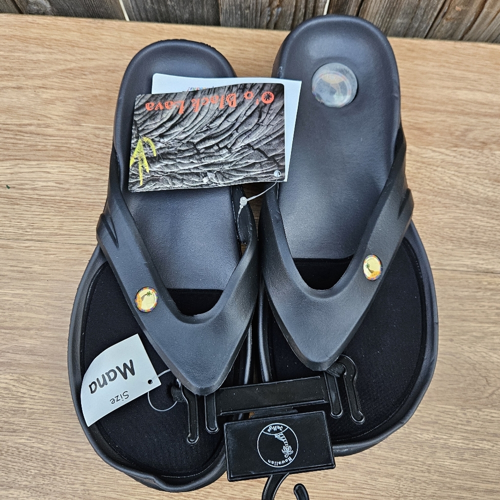 O,o Black Lava Sandals Men Size 11 - Picture 6 of 16